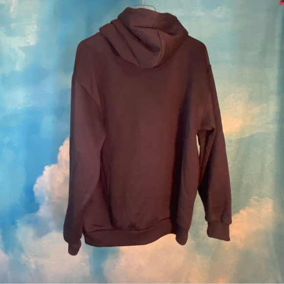 HILL HEAVY WEIGHT BLANK NAVY BLUE PULLOVER HOODIE - SZ L - Picture 2 of 2